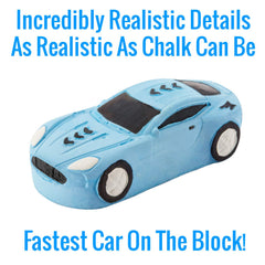 KinIA washable jumbo race car chalks designed for long lasting drawings.