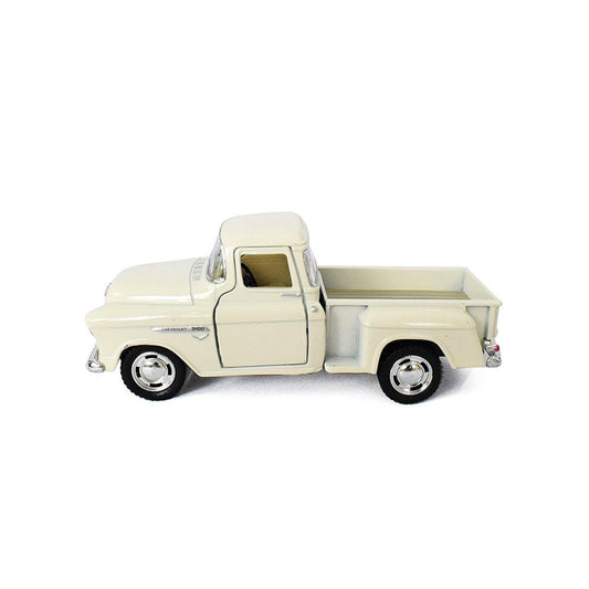 KiNSMART 1955 Chevrolet Stepside front view; ideal for display collectors.