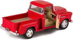 KiNSMART 1955 Chevrolet Stepside doors open, adds interactive realism for play or display.