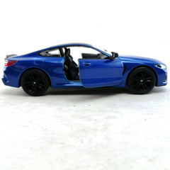 KiNSMART BMW M8 Competition rear view blue shows authentic silhouette