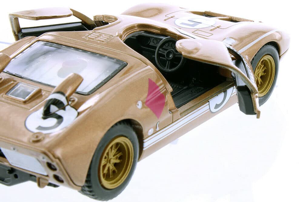 KiNSMART GT40 MKII Heritage black with open doors, dramatic shelf presence