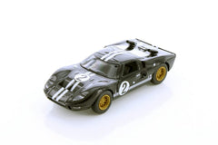 KiNSMART GT40 MKII Heritage black top view, glossy finish
