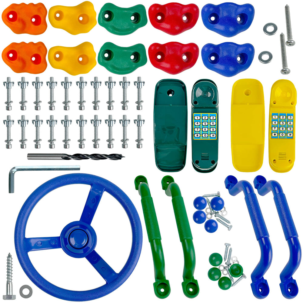 KINSPORY rock holds for outdoor playsets offering durable grip for safe climbing
