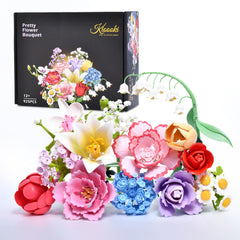 Kioooki buildable roses and tulips for elegant home decor.