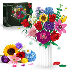 Kiothdre flower bouquet with roses and sunflowers to brighten living spaces