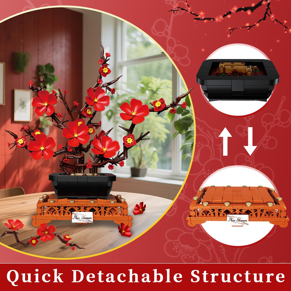 Kiothdre Plum Blossom petals swing for dynamic decor variants
