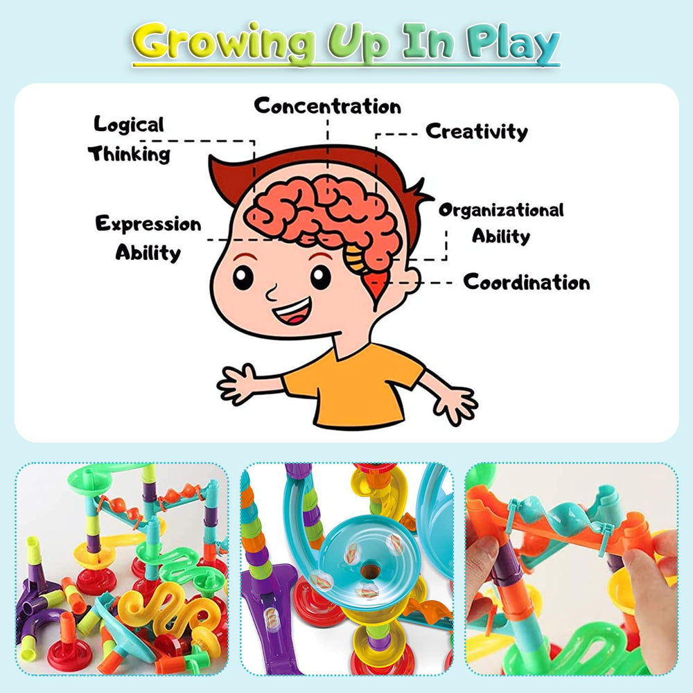 Kipawa Marble Run building blocks set supports hands-on construction learning.