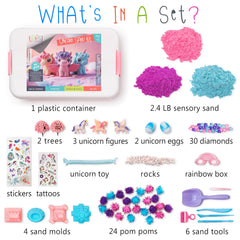 Kipipol sand art kit with three colors inviting tactile creativity.