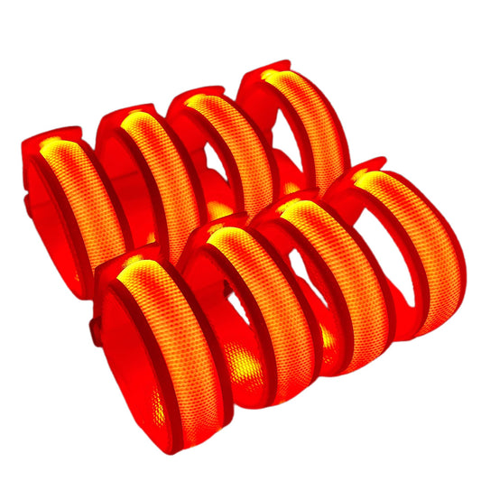 KIRALUMI 8 pcs LED glow bracelets pack enhances visibility at parties and events.