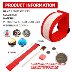 KIRALUMI LED wristbands with batteries provide long lasting light for concerts.
