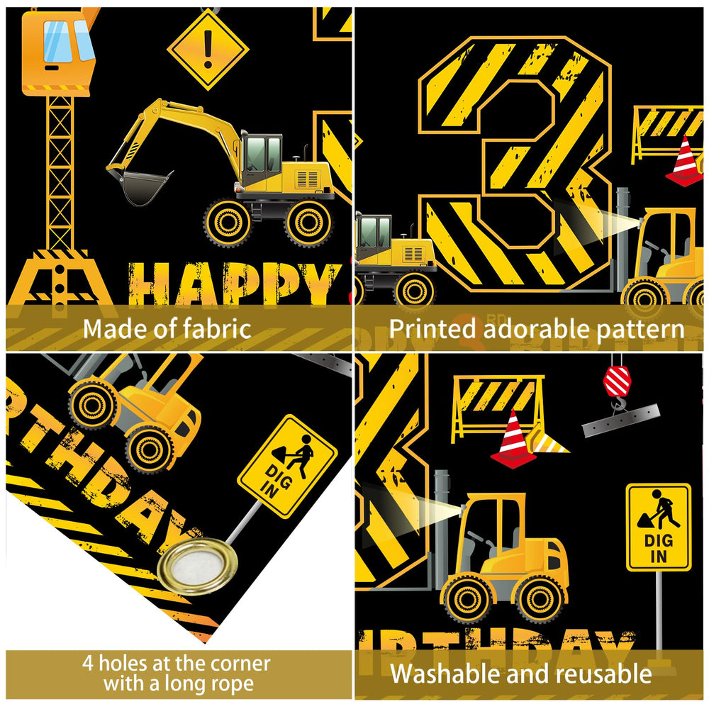 Kircirx polyester banner reusable for future excavator parties.