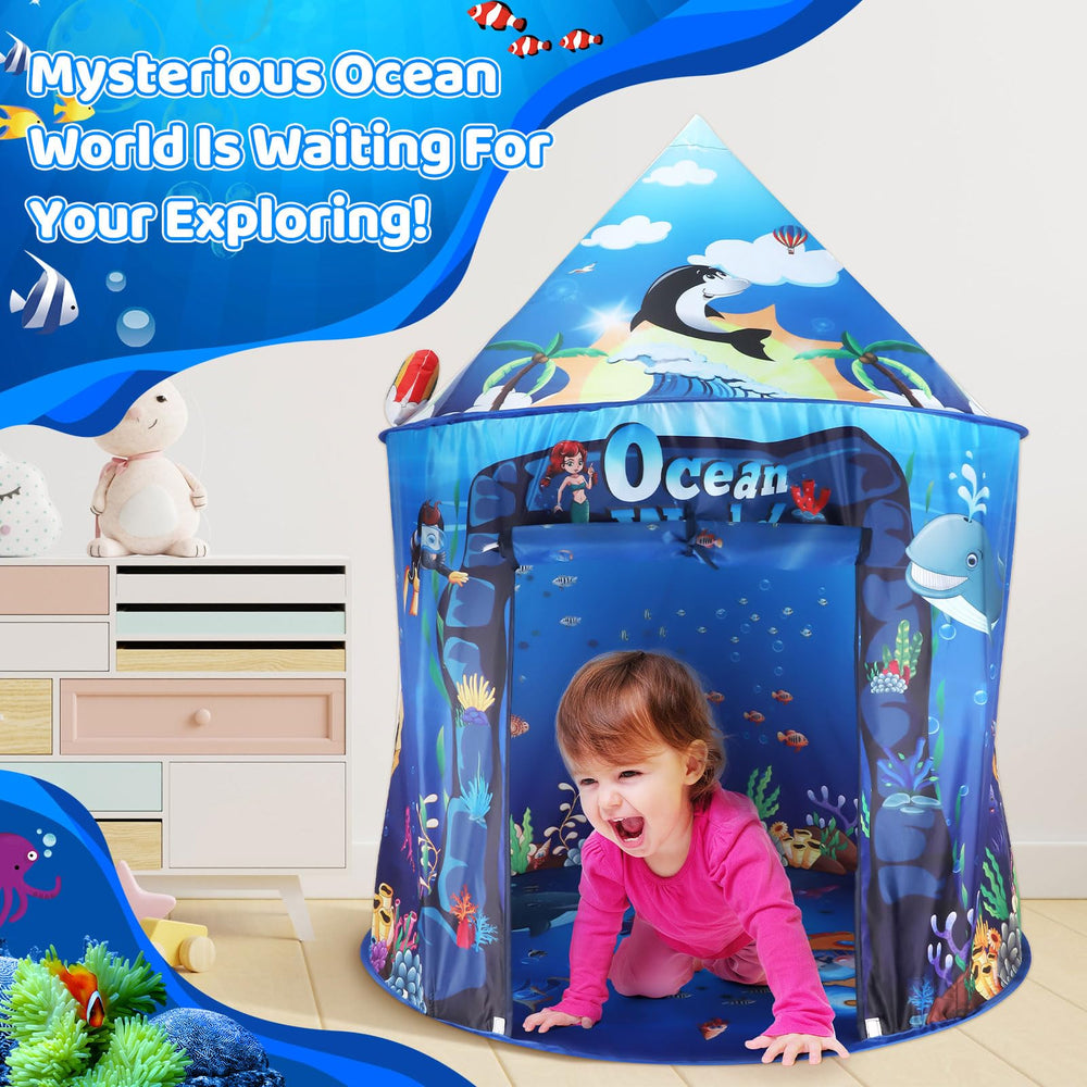 Kirkjufell ocean mermaid play tent showcases a magical, cozy play space.