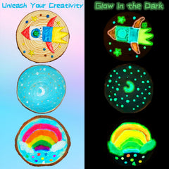 Kirkotoy stickers and diamonds add sparkle to wood slice designs.