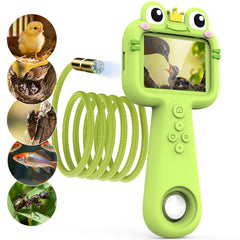 Kiscamgear endoscope camera with light reveals tiny insects along the 40.5-inch snake tube.