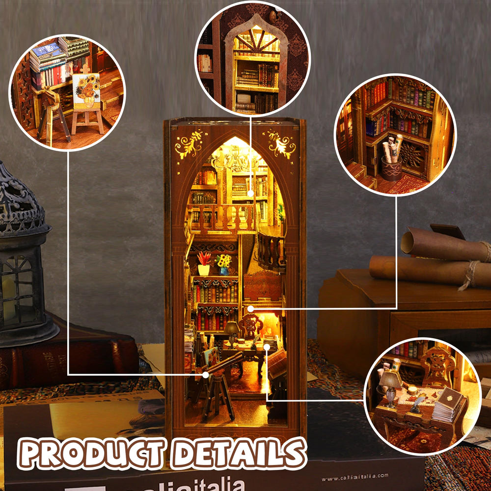 Kisoy Book Nook Kit bookend-ready shelf decor.