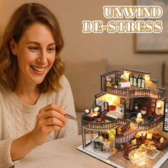 Kisoy miniature house kit with dust cover and plexiglass shield