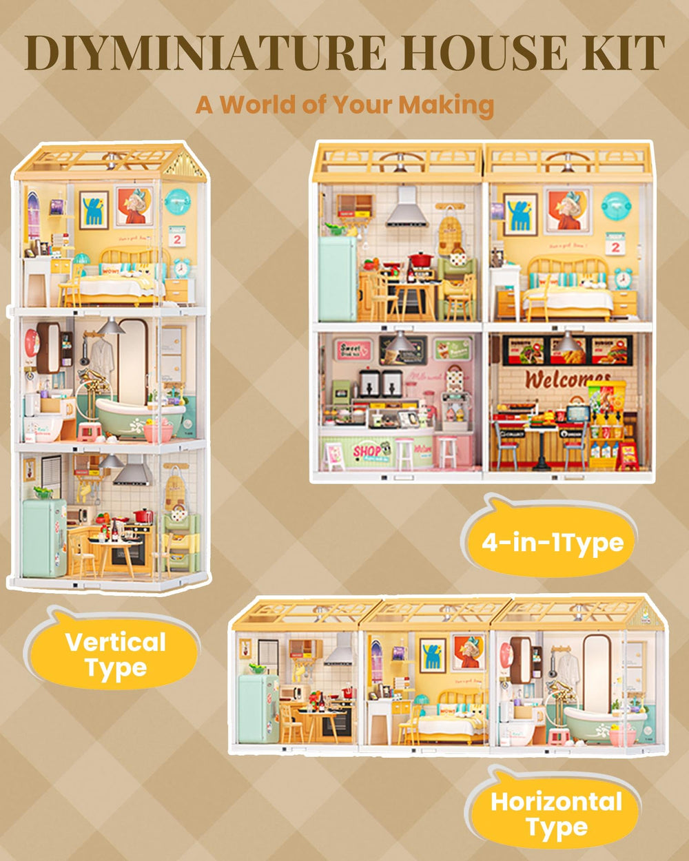 Kisoy DIY Miniature House Kit family crafting session idea.