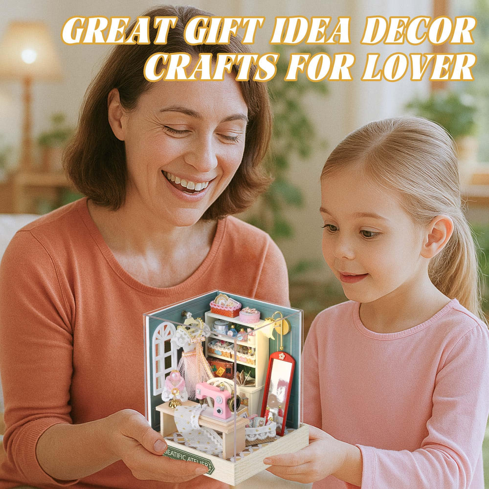 Kisoy Dollhouse Miniature dust cover protects delicate details.