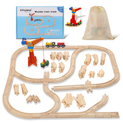 KiToyWod age-appropriate train set for ages 3-10 with open-ended play ideas