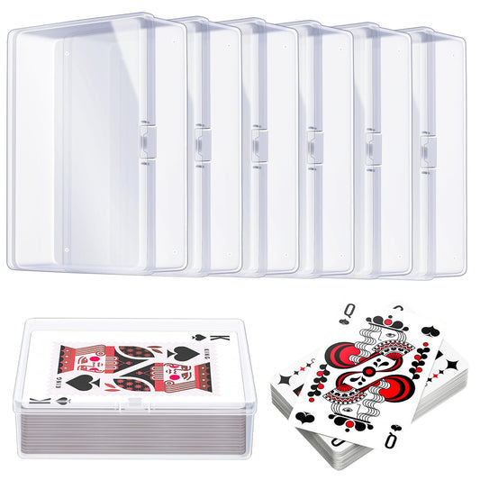 Kitoyz clear card box front view showing contents for quick deck checks