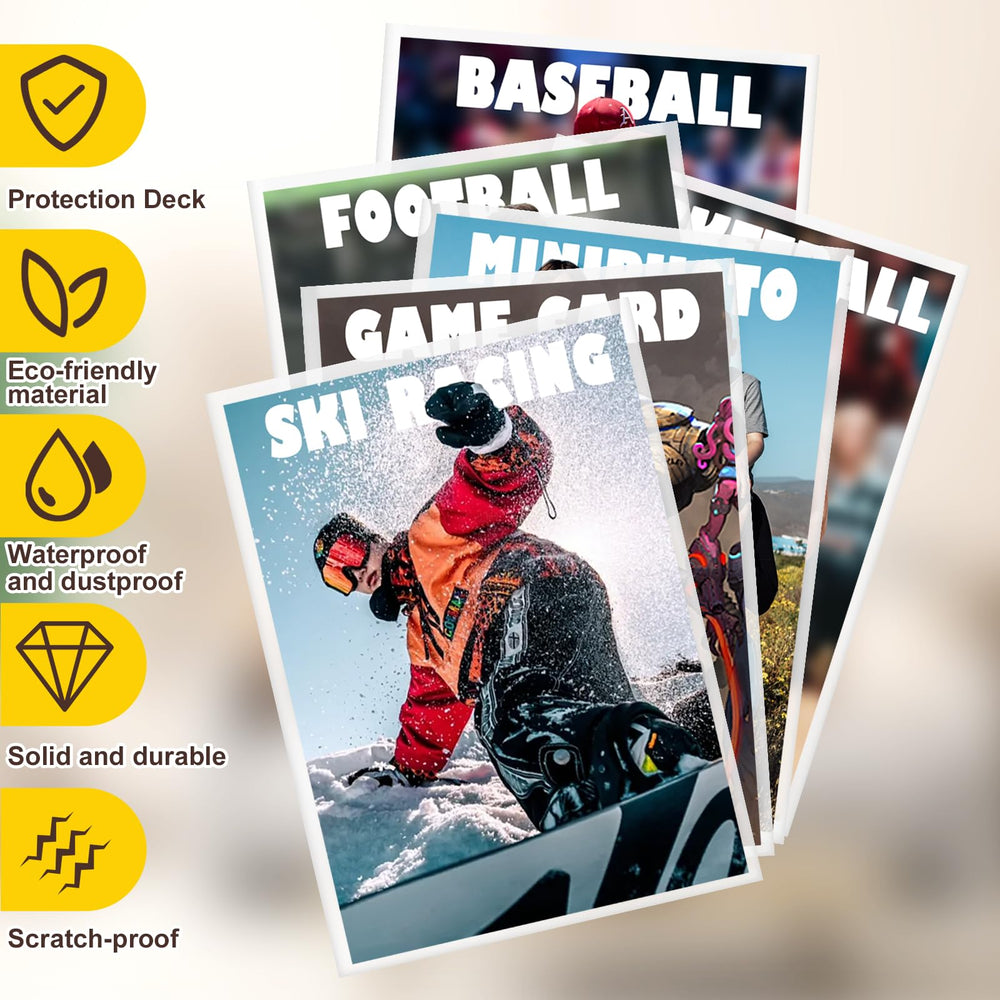 Kitoyz sports card sleeves guard moisture and grime, keeping sets pristine.