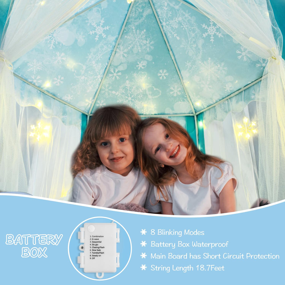 KIXINWA castle tent with sturdy thickened PVC frame for lasting play