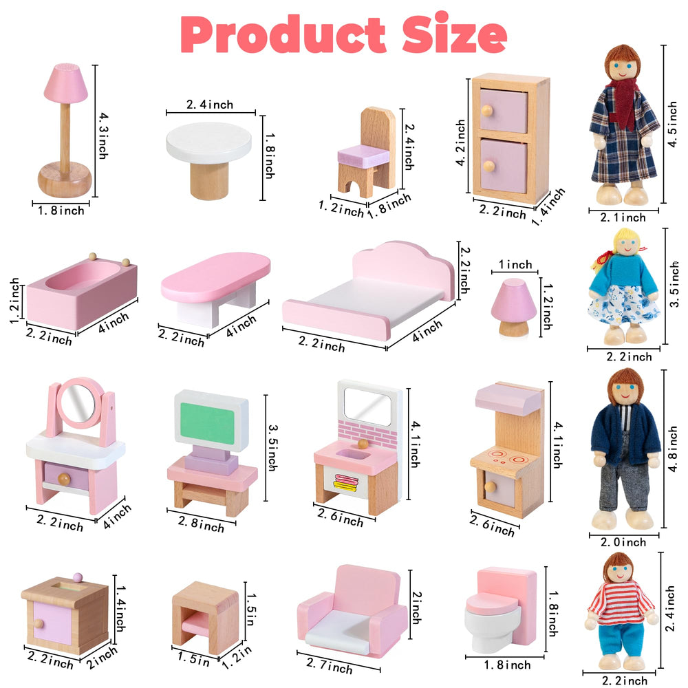 Kizfarm colorful storage box keeps dollhouse toys organized for on the go fun
