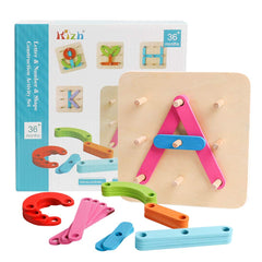 Kizh child enjoys stacking wooden blocks during screen-free, hands-on playtime.