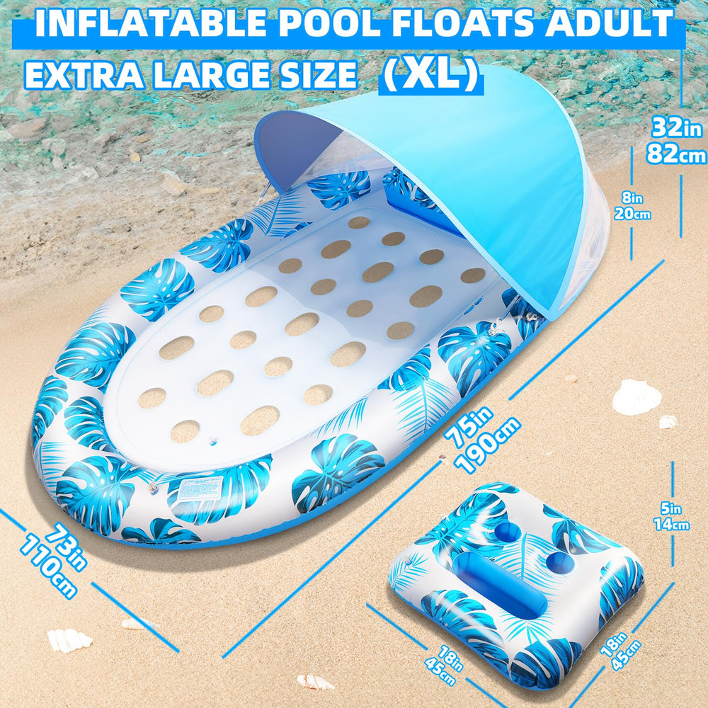KIZJORYA 3-in-1 pool float blends lounging with drink and device slots