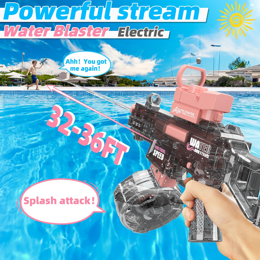 KIZJORYA electric water gun with transparent shell and visible core.