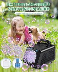 Kizmore Bubble Machine portable for indoor and outdoor events.