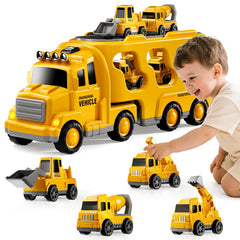 KIZONLY gift-pack ready construction trucks; ideal for birthdays and holidays.