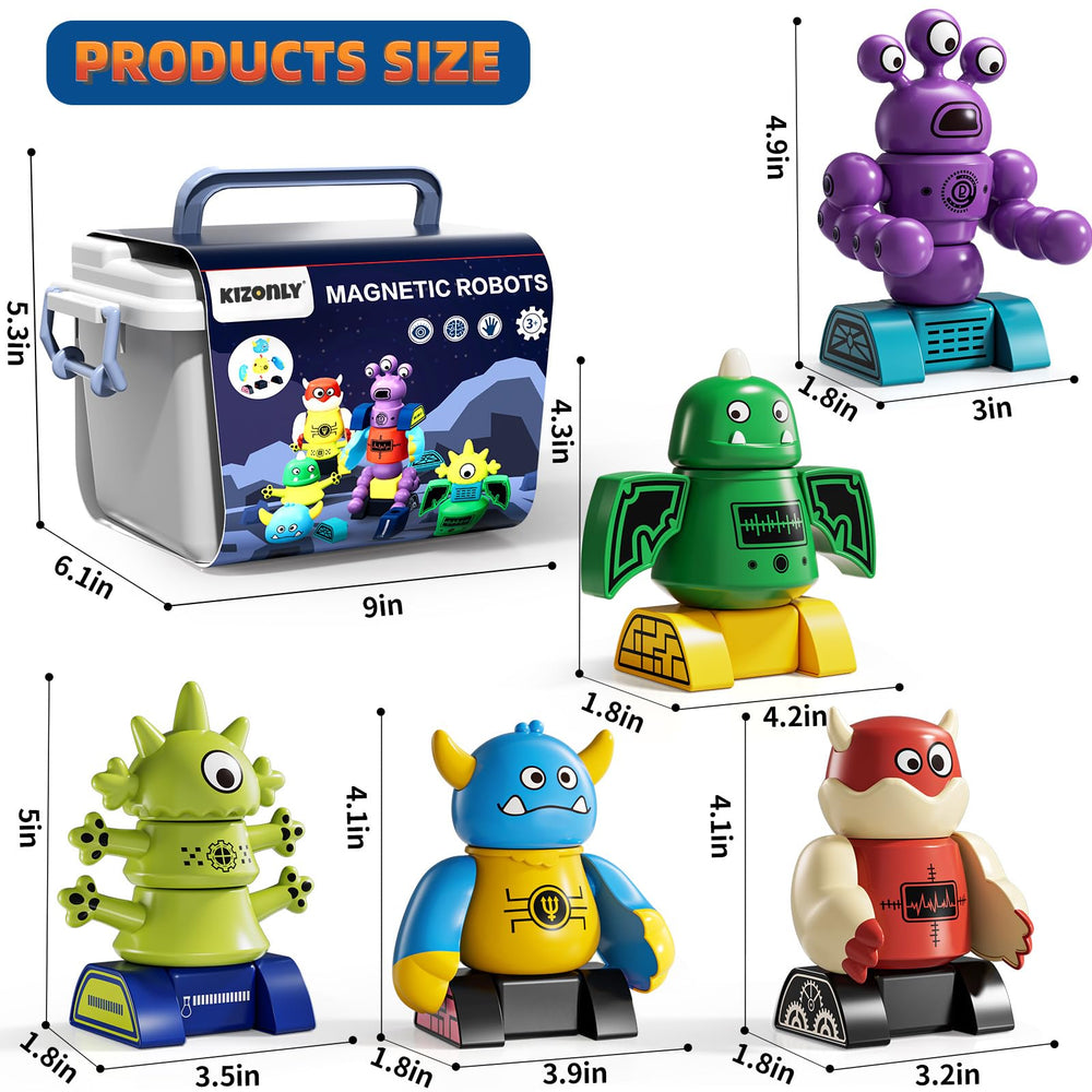 KIZONLY easy-assembly magnets support quick building ideas