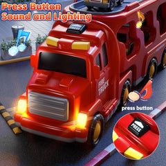 KIZONLY fire truck ladder truck for rescue role-play