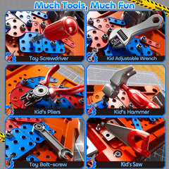 KIZONLY pretend play tools set with screws hammer and screwdriver supports fine motor skills.