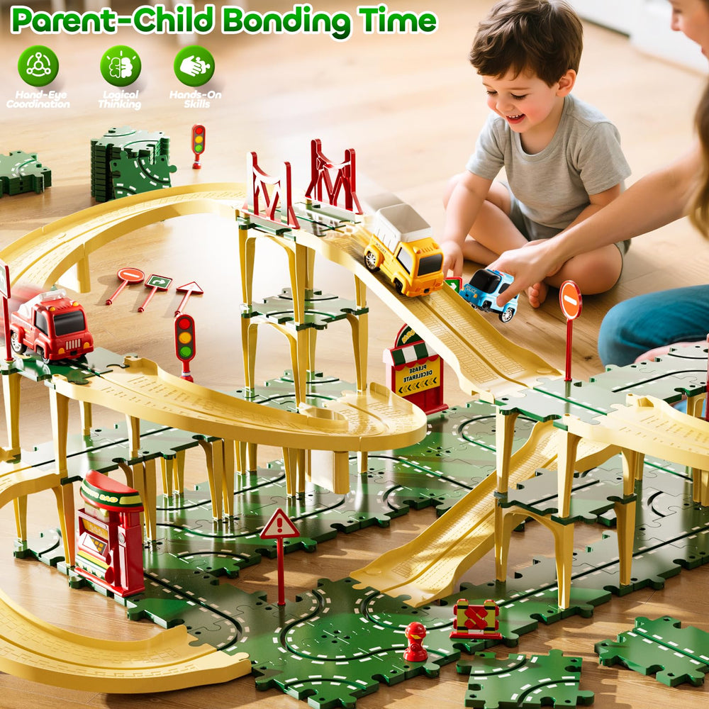 KIZONLY Puzzle Racer straight track supports smooth, reliable connections in layouts.