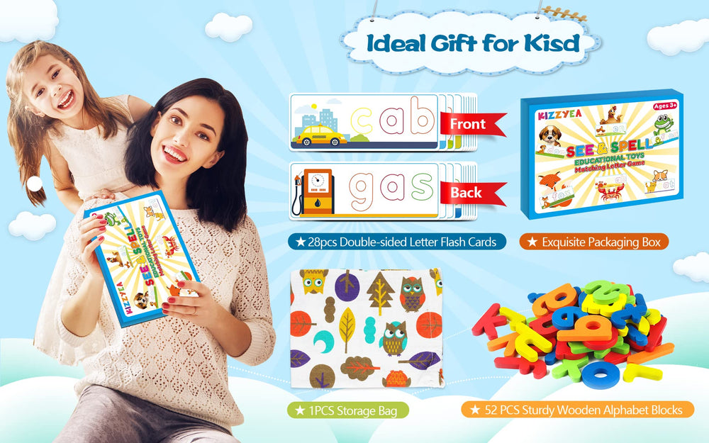 KIZZYEA gift-ready educational toy set for 2-6 year olds