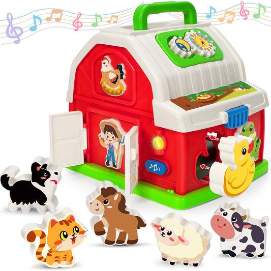 KIZZYEA Montessori farm barn toy encourages fine motor skills during pretend play