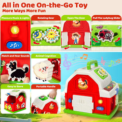 KIZZYEA musical red barn with props sparks color and sound exploration