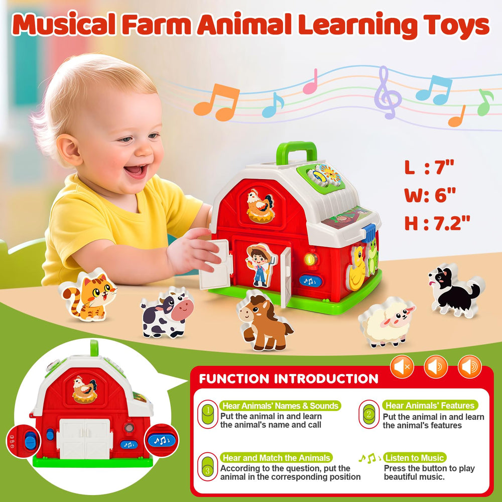 KIZZYEA openable barn door reveals farmer for imaginative role play