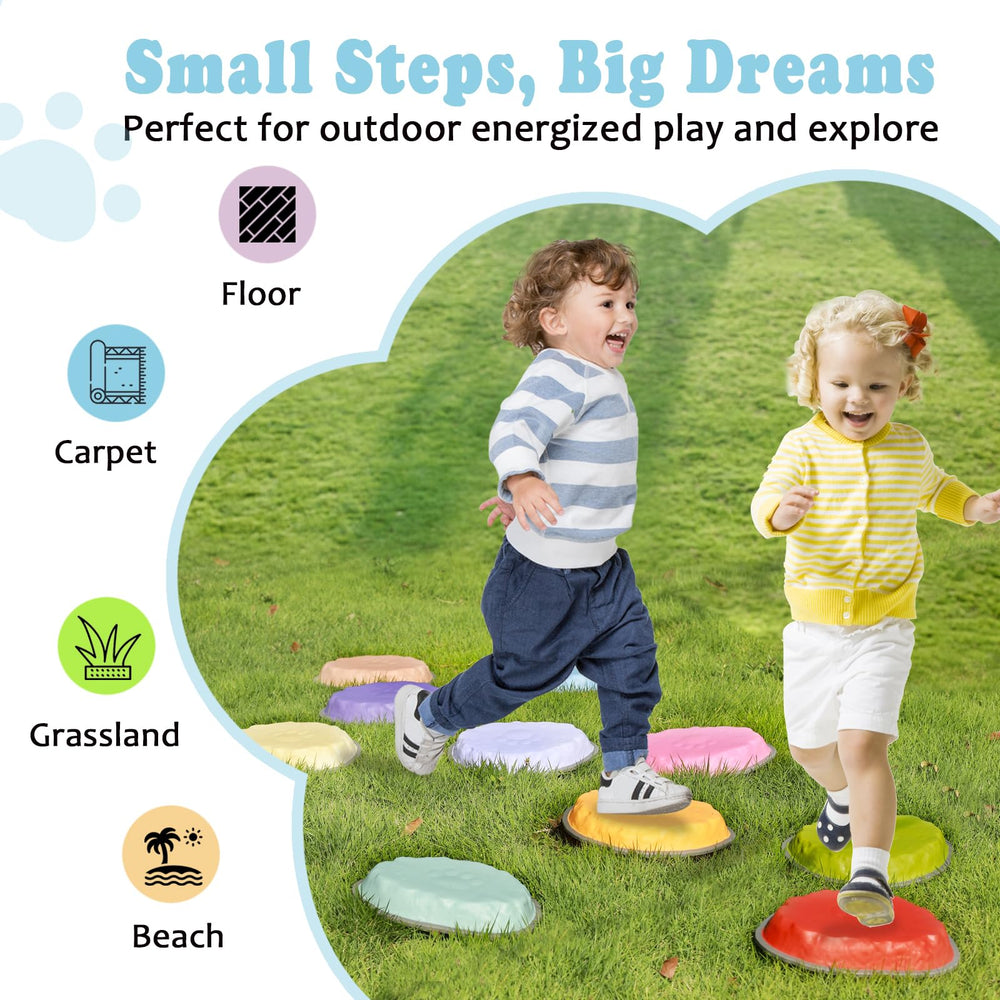 KJR Stepping Stones show a non-slip edge to keep stones stable on various surfaces.