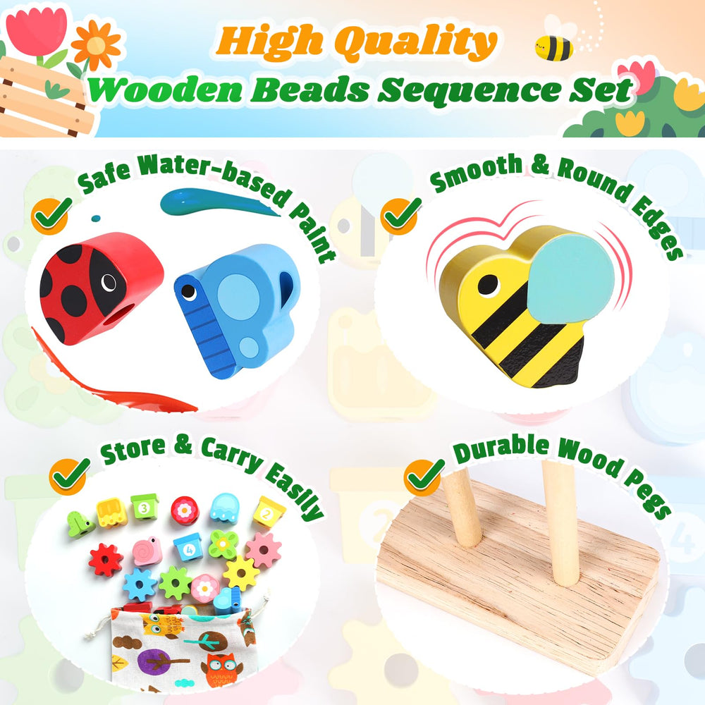 KLAPTOR wooden figures of animals and flowers spark imaginative play and color recognition.
