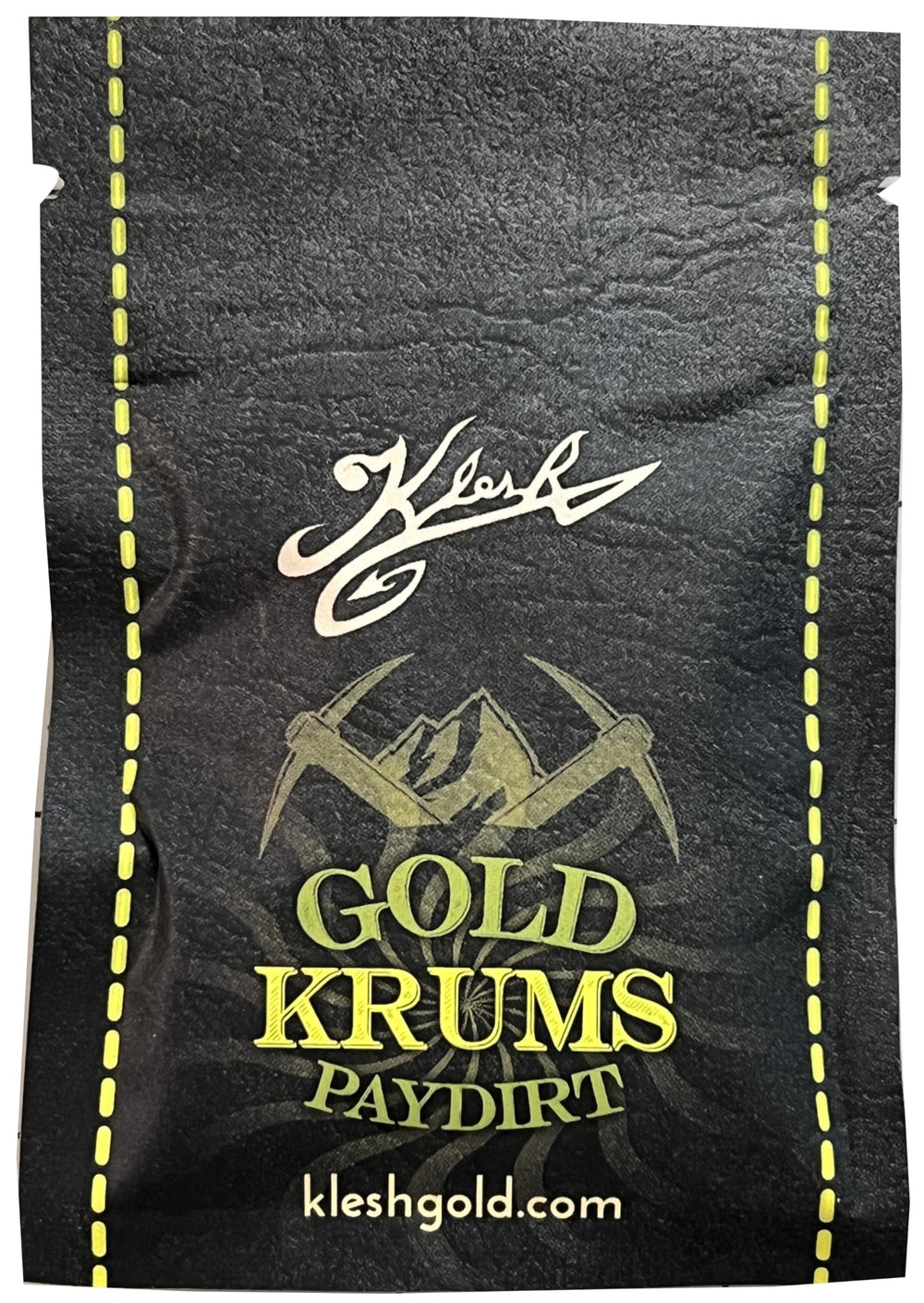 Klesh Gold Krums Mini Paydirt bag shows real gold for eager prospectors.