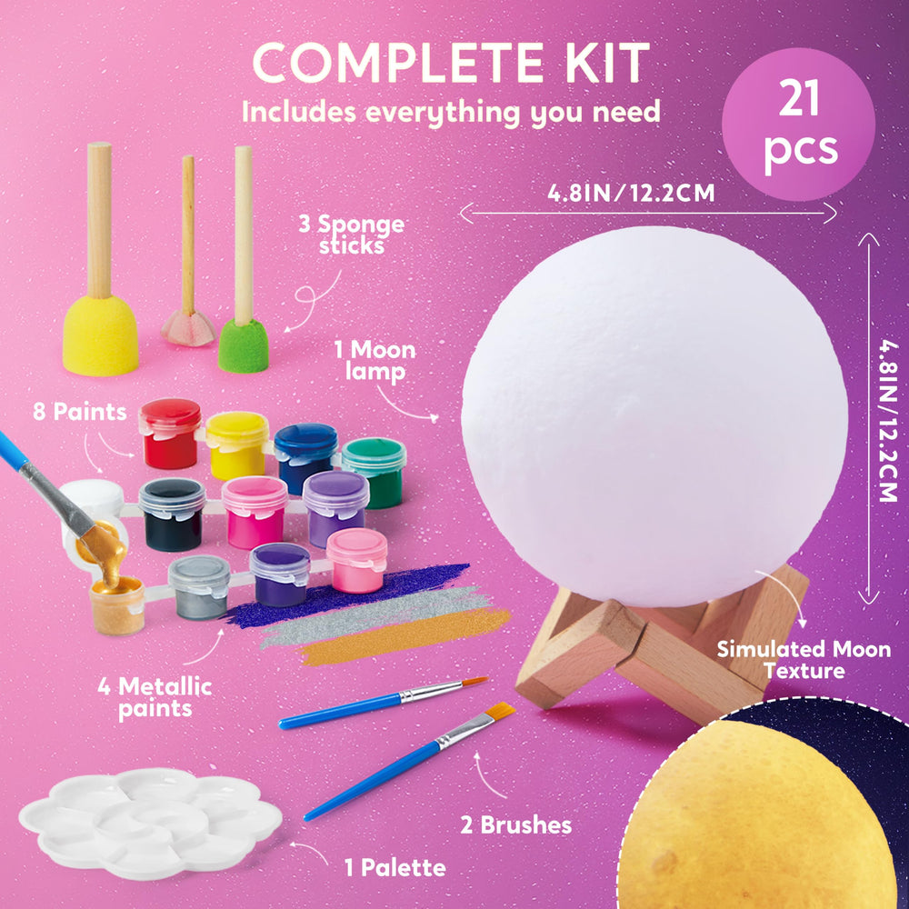 Klever Kits 8-color acrylic paints for vibrant lunar art projects
