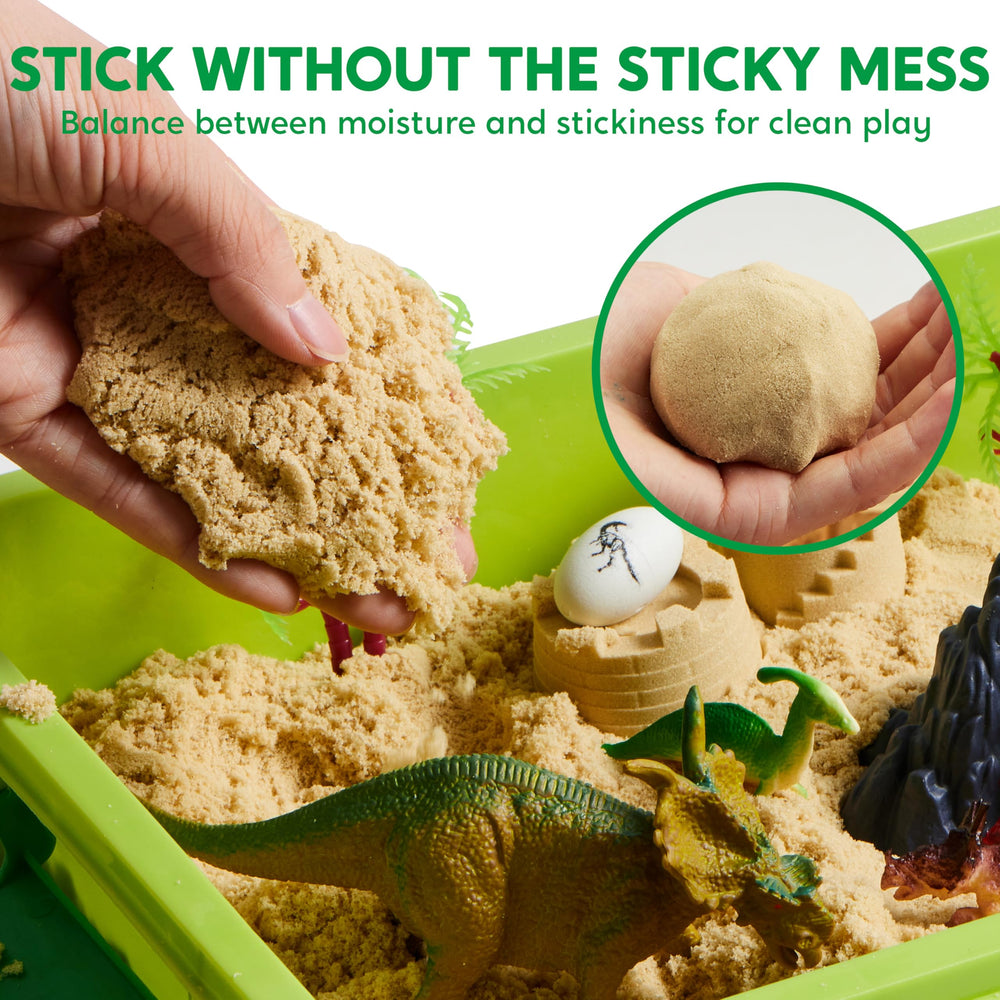 Klever Kits dinosaur tracks formed in the sand during play