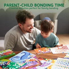 Klever Kits Dot Art Kit double-sided canvases layout helps varied scenes.