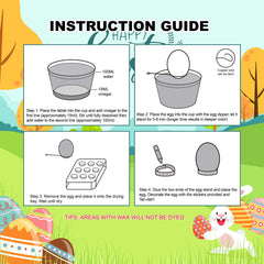 Klever Kits egg tray with nine holes keeps eggs organized during decoration.