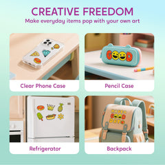 Klever Kits framed gel art display ideas for showcasing kids' work