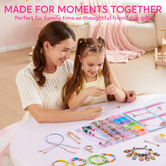 Klever Kits kids wearing bracelets demonstrates simple, safe crafting