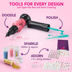 Klever Kits glitter and sequins for creative nail art sessions
